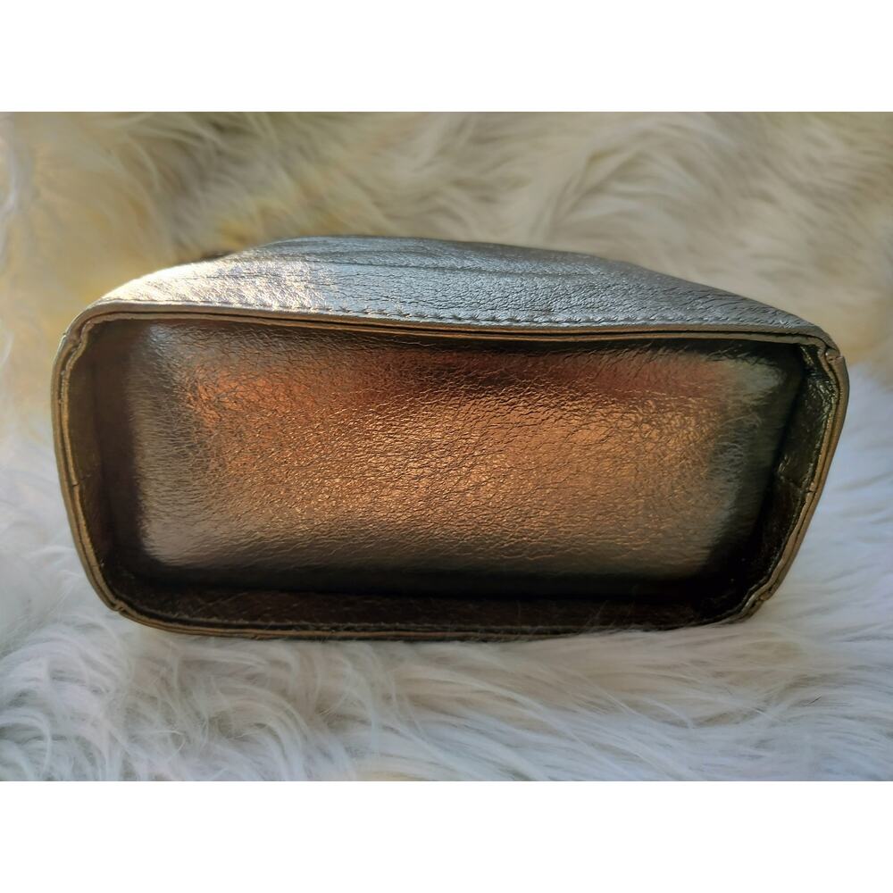 5446) Elliot Luca Rojo Flap Crossbody Shoulder Bag Metallic Bronze Mesh Accent - Picture 6 of 9